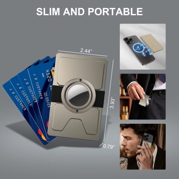 1_37f3cb14-7355-4ce4-90af-93e8fb50a946.jpg TOYFID All-Aluminum Pop Up Slide Rfid Slim Card Holder Wallet With Airtag Holder