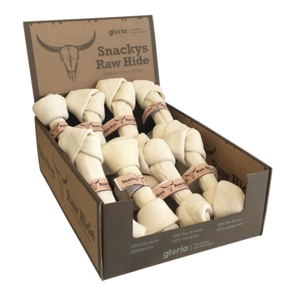 8432288110287_S6100436_P0_PACK3.jpg Dog Snack Gloria Rawhide Knot Chewy 12 Units