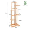 Bamboo 5 / 6  Tier  Plant Stand Rack Multiple Flower Pot Holder Shelf Indoor Outdoor Planter Display Shelving Unit for Patio