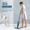 Electric Water Mop Cleaner Machine 360° Rotatable Spin Cleaning Mop Squeeze Wet and Dry Use Hand Push Household Floor Cleaning