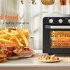 S3c5232a5061943579ad54e129d633099M-2.webp Karinear 36L Air Fryer Oven, 1700W Stainless Steel Airfryer 10 in 1 Countertop Oven, Double-layered Glass Door, Accessory Set