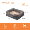 L XL 2XL 3XL Dog Bed Super Soft Orthopedic Foam Pet Bed Sleeping Mat with Cotton-padded Bolster and Removable Cover