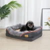L XL 2XL 3XL Dog Bed Super Soft Orthopedic Foam Pet Bed Sleeping Mat with Cotton-padded Bolster and Removable Cover