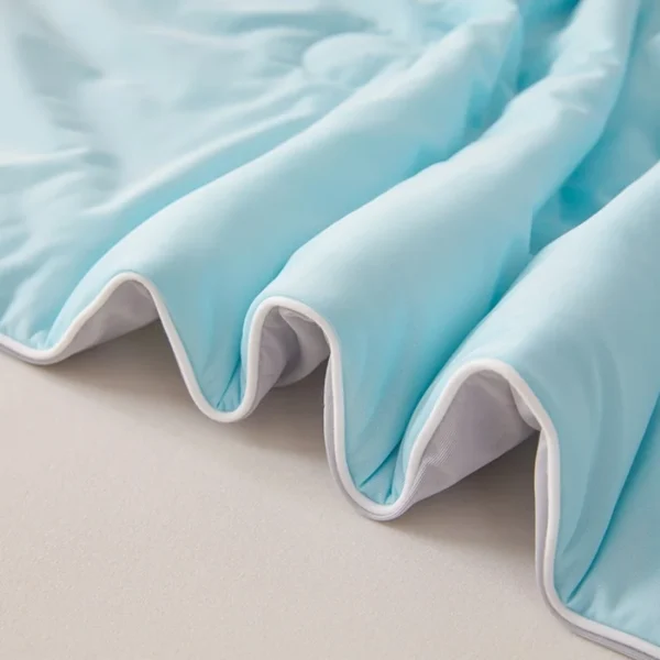1pc Cooling Summer Quilt,Blue Grey AB Side Cool Feeling Comforter.Smooth,Skin-friendly Blanket Home Kids Adult Bedding 150*200cm