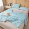 1pc Cooling Summer Quilt,Blue Grey AB Side Cool Feeling Comforter.Smooth,Skin-friendly Blanket Home Kids Adult Bedding 150*200cm