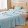 1pc Cooling Summer Quilt,Blue Grey AB Side Cool Feeling Comforter.Smooth,Skin-friendly Blanket Home Kids Adult Bedding 150*200cm