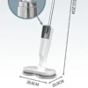 Electric Water Mop Cleaner Machine 360° Rotatable Spin Cleaning Mop Squeeze Wet and Dry Use Hand Push Household Floor Cleaning