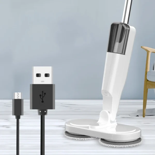 Electric Water Mop Cleaner Machine 360° Rotatable Spin Cleaning Mop Squeeze Wet and Dry Use Hand Push Household Floor Cleaning