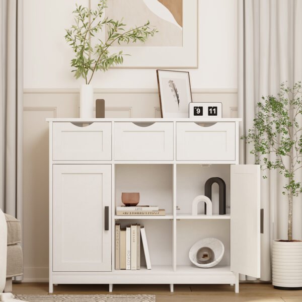 a3f0ecd3-2a59-410b-bd9b-70f41292b95f.jpg Cabinets With Drawers And Shelves, Living Room, Bedroom, Bathroom Decor Cabinets Furniture Home Decor - White