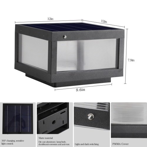 099c6190-b355-4923-a74b-7e44c5002f54.jpg Solar Wall Light with Dimmable LEDs – IP65 Waterproof, 100% Solar Powered Outdoor LED Light