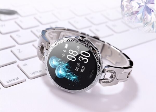 Women's Waterproof Smartwatch – Heart Rate Monitor, Fitness Tracker & Cycle Reminder