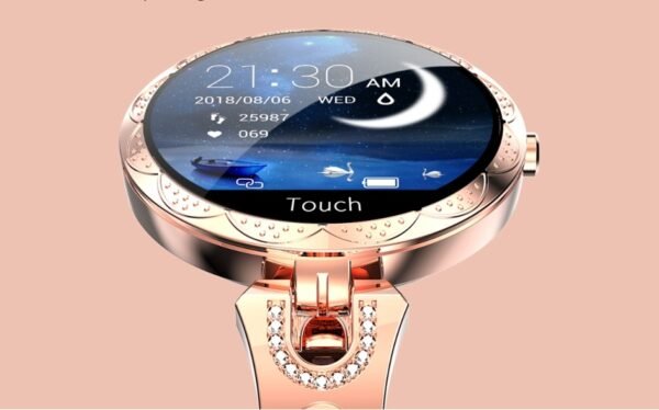 Women's Waterproof Smartwatch – Heart Rate Monitor, Fitness Tracker & Cycle Reminder