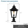 1856998998758658048.jpg Outdoor Glass Pillar Headlights Support Many Types Of Bulbs-2 Packs Unavailable Platforms- Temu