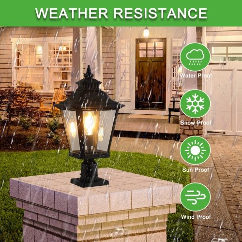 1856999006740418560.jpg Outdoor Glass Pillar Headlights Support Many Types Of Bulbs-2 Packs Unavailable Platforms- Temu