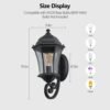 1c641788-845d-42d3-99dd-47a571862988.jpg Outdoor Waterproof Retro Wall Light – 2-Pack Black Aluminum with Clear Bubble Glass & Light Sensing
