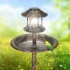 23b7d010-a3ff-4254-9762-994f3c49a89b.jpg Bronze, With Solar Light, Bird Bath 51x51x106cm Plastic Round