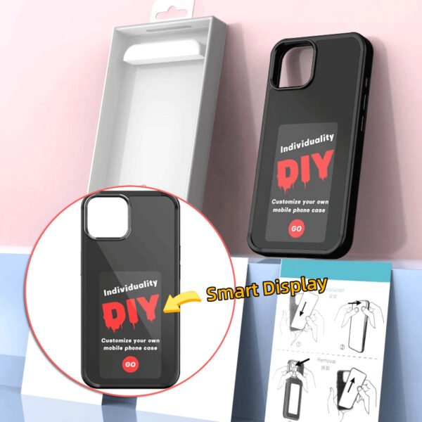 29db68de-80ee-4f47-b312-e25fdbf3020f.jpg E-Ink NFC Phone Case – Customizable Screen Projection, Battery-Free Luxury Cover for iPhone