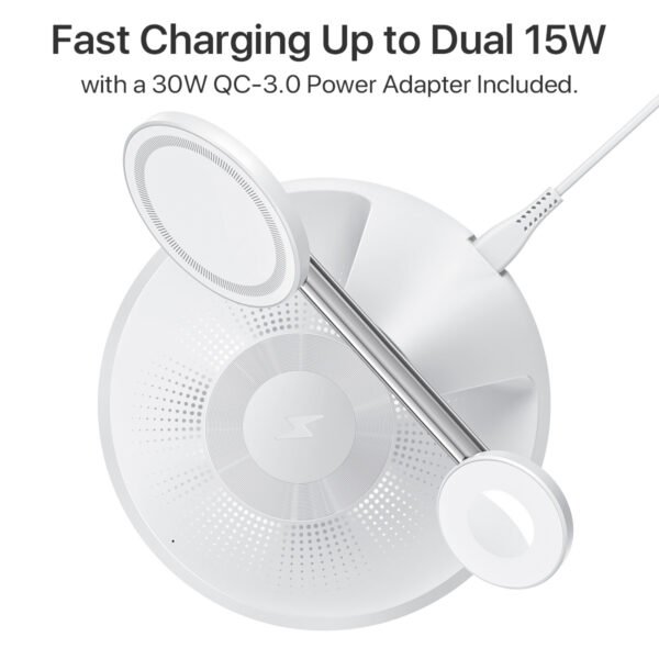 307d9c2e-8e43-4e6d-b51d-93f67094e36e.jpg 3 In 1 Wireless MagSafe Charging Station For Multiple Devices 30W Adapter Included