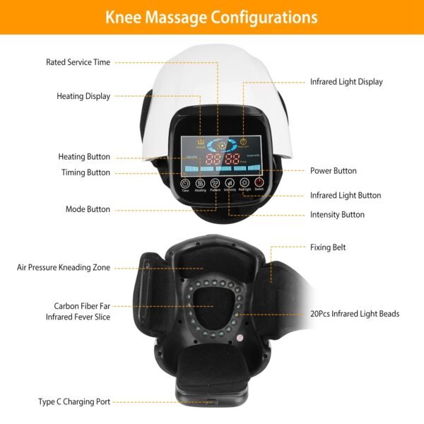 Electric Knee Massager with Heat – Pain Relief & Deep Tissue Therapy 2025