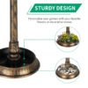 3ed243e2-64e5-4d65-b10c-7abeb562f92c.jpg Bronze, With Solar Light, Bird Bath 51x51x106cm Plastic Round
