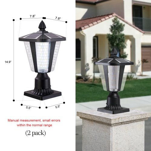 791e1ca3-8882-41fa-8303-44787090fe20.jpg Solar Pillar Headlights With Dimmable LEDs - 2 Packs Unavailable Platforms- Temu