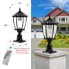 83f5af9a-30f8-4513-b7e5-0179e2a9ed15.jpg Black Solar Powered LED Outdoor Lantern, Vintage Garden Light With Elegant Glass Design For Pathways, Yards, And Patios 2-Pack