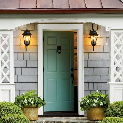 8fa1ae40-d99a-4c0b-b07d-02e4e148f331.jpg Outdoor Waterproof Retro Wall Light – 2-Pack Black Aluminum with Clear Bubble Glass & Light Sensing