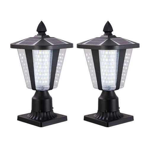 9445d849-1a64-4ef4-a55d-2dc210f4d020.jpg Solar Pillar Headlights With Dimmable LEDs - 2 Packs Unavailable Platforms- Temu