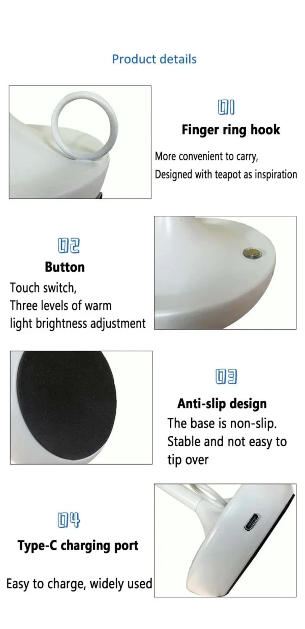 S4c5256205053418883b765d478afcf84W.webp Luxury Style Decorative Lamp Atmosphere Desk Light for Bedroom Bedside USB Portable Wireless Charging Warm Light Night Light