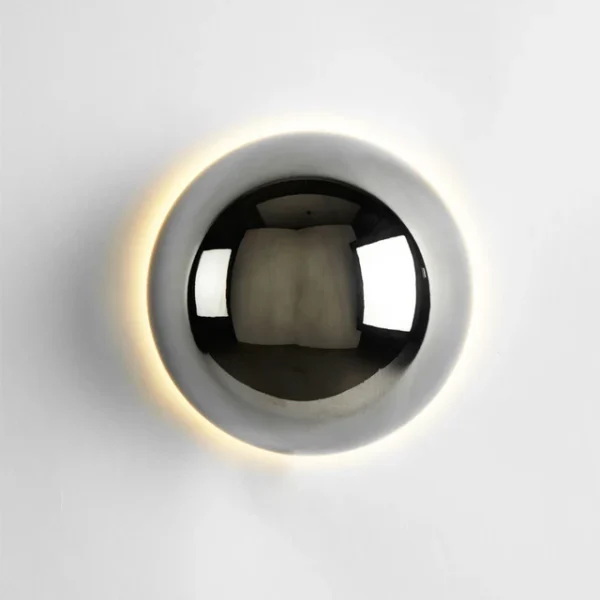 Nordic decorative gold circular wall lamp bedroom bedside living room dining room art minimalist wall mounted lamp