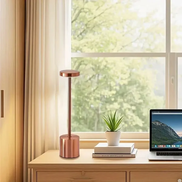 Office Decorative Lamp with Metal Brushed Texture USB Convenient Desk Lamp Suitable for Bedrooms Dining Rooms Living Rooms