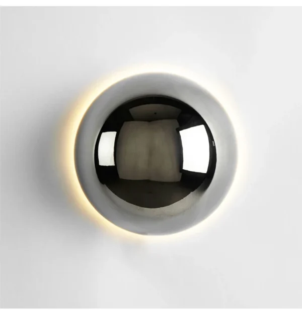 Nordic decorative gold circular wall lamp bedroom bedside living room dining room art minimalist wall mounted lamp