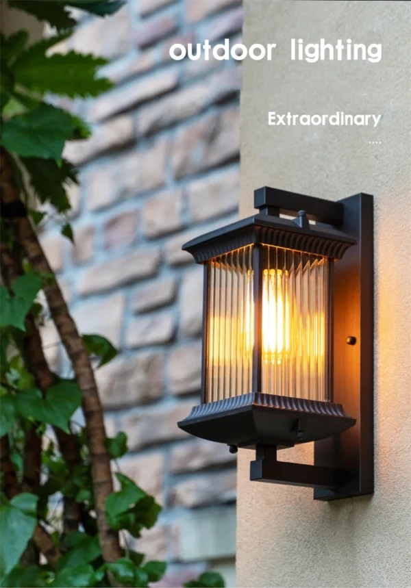 S9d16eac87b08427c98e7a77885c74adeY-1.webp Outdoor Wall Lamp Metal Waterproof Outside Wall Lights AC90-260V Exterior Wall Lighting for Hotel Villa Big Porch Garden Gate
