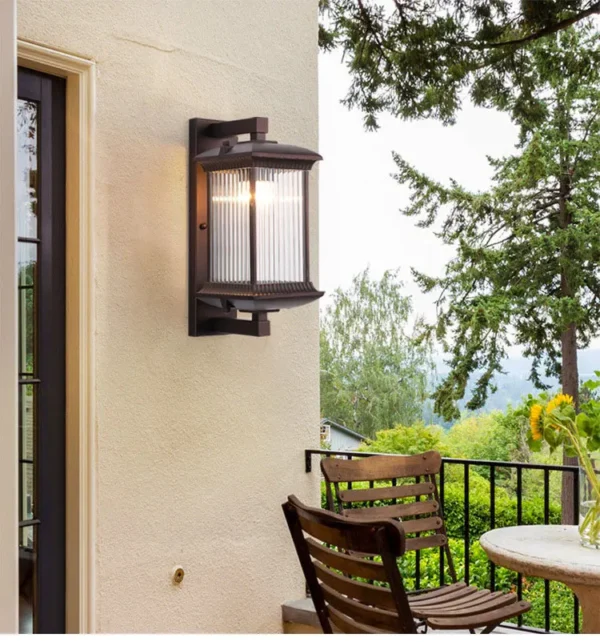 Saa5fe233bb1941b49c8748053af62999S.webp Outdoor Wall Lamp Metal Waterproof Outside Wall Lights AC90-260V Exterior Wall Lighting for Hotel Villa Big Porch Garden Gate