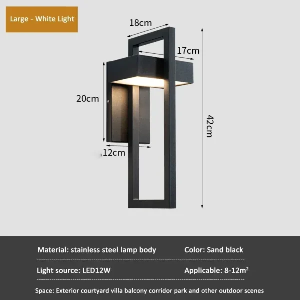 Sf1d0e1a71ae546288db864a9efeda325O.webp LED Wall Lamp E27 Decorative Lighting Outdoor Fixtures Outdoor Porch Wall Lamp Simple Outdoor Lighting Corridor Garden Sconce