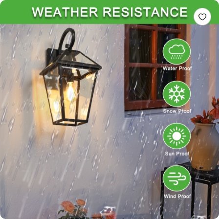 b46ddb2b-9f5c-43d5-9b25-bc7f3449a647.jpg 211-Pack Outdoor Wall Lantern Light Modern Black Metal & Clear Glass Sconce For Porch, Patio, And Garden Lighting Bulb Not Included