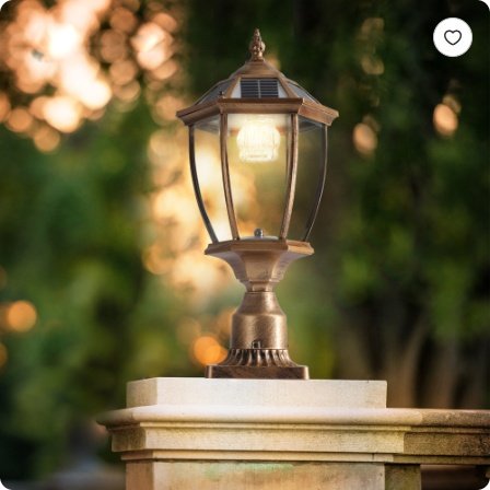 d24ba768-f663-4b63-8268-ff2304aea228.jpg 20 Golden Solar Powered LED Outdoor Lantern, Vintage Garden Light With Elegant Glass Design For Pathways, Yards, And Patios 1-Pack