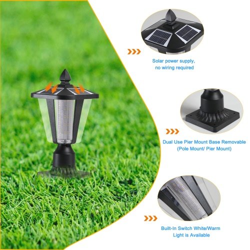 d6e89835-76ce-427c-9689-5e59bd189965.jpg Solar Pillar Headlights With Dimmable LEDs - 2 Packs Unavailable Platforms- Temu