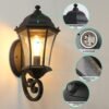 faa19489-89b5-49b5-a5bd-8e89b6395117.jpg Outdoor Waterproof Retro Wall Light – 2-Pack Black Aluminum with Clear Bubble Glass & Light Sensing